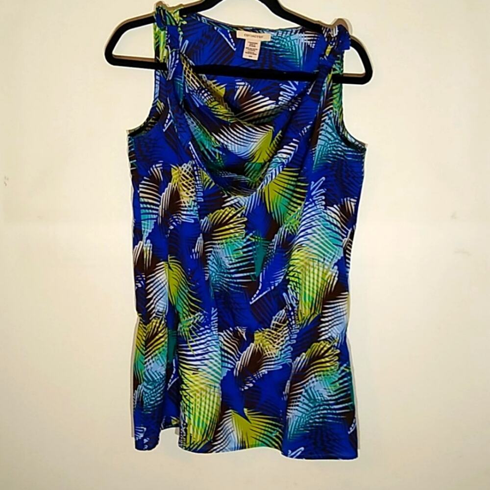 Covington Women's size Medium sleeveless tunic with cinched waist.